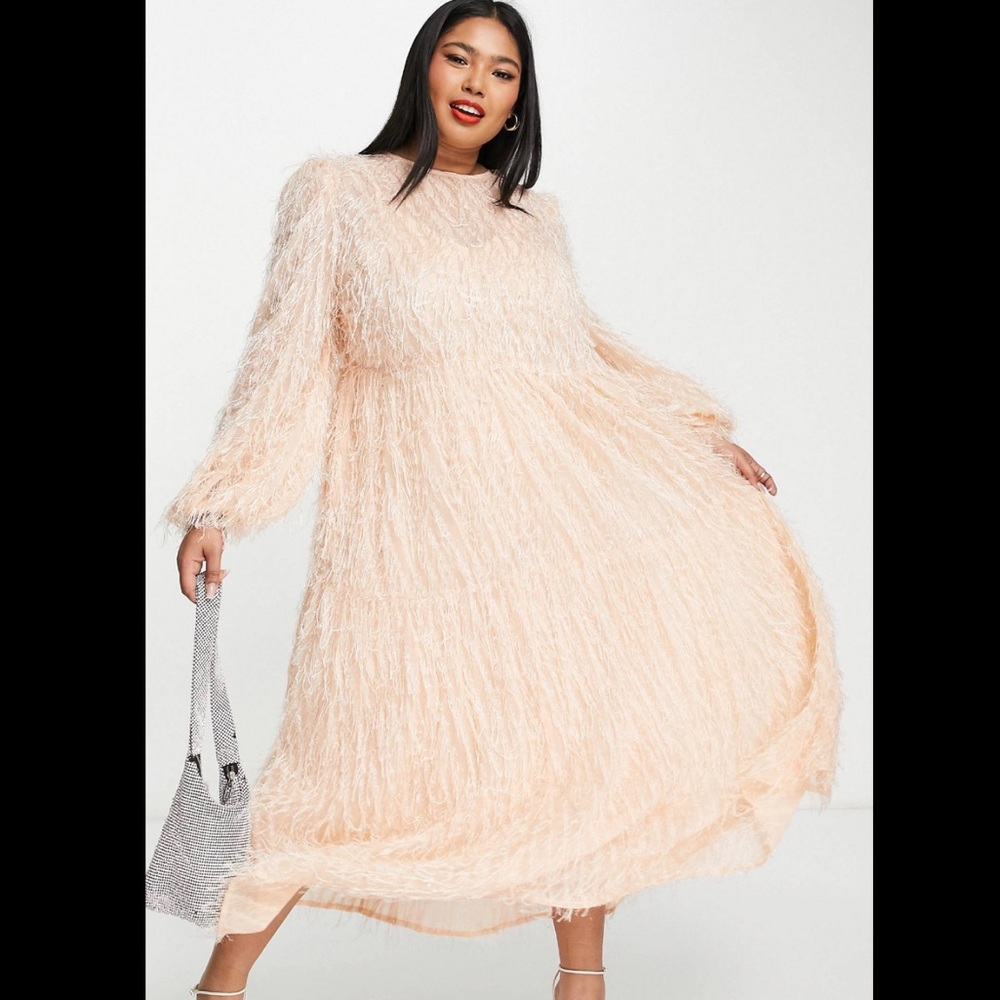 ASOS Fluffy Texture Midi dress